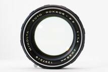 【SONY用マウントアダプターつき】動作OK！綺麗な写真 ミノルタ MC-ROKKOR PF 58mm F1.4 前期 オールドレンズ. Minolta_画像3