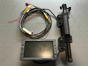 【中古】Panasonic Strada TR-M70WE1 パナソニック ストラーダ 7インチ リアモニター ヘッドレスト取付金具付き 12V