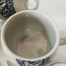 萬古焼 萬宝窯 大正浪漫 茶碗蒸し碗 5客セット 未使用品 [茶碗蒸碗 ジンジャーポット スプーン付き 和食器]_画像8