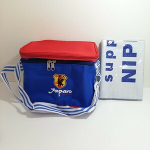 1998年 サッカー 日本代表 ナショナルチーム オフィシャル 保冷バッグ & レジャーシート 未使用品 [ クーラーバッグ 日産 NISSAN ]