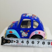 2001年 ハローキティ ビートル プルバックカー 9cm 動作品 ミニカー [Hello Kitty VW Volkswagon Beetle Kin Toy Pull Back Vintage] _画像10