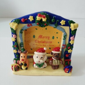  paper clay resin clay handcraft me Lee Christmas Santa Claus Mini photo frame 9cm [ picture frame photo stand ]