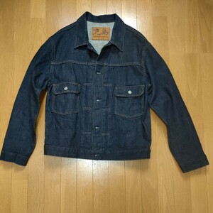 児島ジーンズ Gジャン RNB-552 15oz セルビッチ デニムジャケット 2ndモデル セカンド インディゴ サイズXL