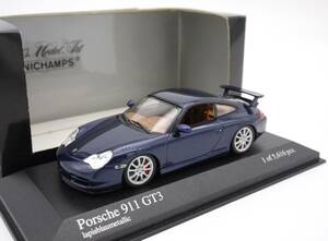 1:43 Minichamps ポルシェ 911 (996) GT3 後期 2003 ラピスブルー Porsche