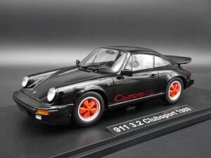 1:18 KK Scale ポルシェ 911 (930) カレラ 3.2 Clubsport ブラック 1989 Carrera クラブスポーツ(アウトレット)