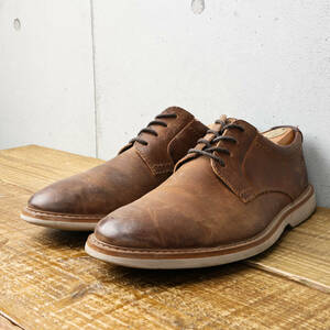 Clarksクラークス◆ヌバックレザー プレーントゥシューズ◆ブラウン◆US10/28cm