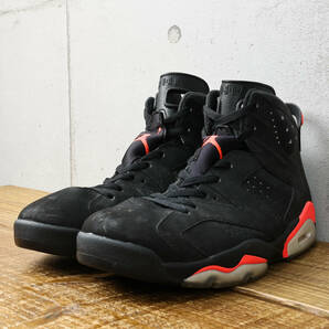 NIKEナイキ◆AIR JORDAN 6 RETRO◆ブラック×レッド◆US10/28cmの画像1