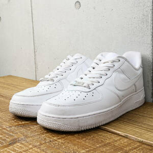 NIKE ナイキ◆AIR FORCE 1 LOWエアフォースワン ロー◆ホワイト×ホワイト◆US8/26cm