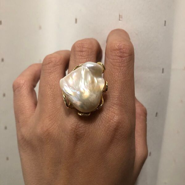 淡水パール 真珠 バロック 指輪 リング