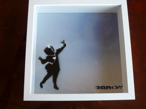  free shipping * Bank si-Banksy*Shadow Box 3D* genuine work guarantee *The Walled Off Hotel* box type stencil art * Bank si- produce *4/10
