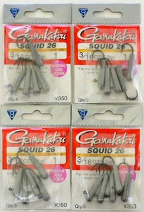 がまかつ SQUID 26 3/16oz #1 4個セット 23