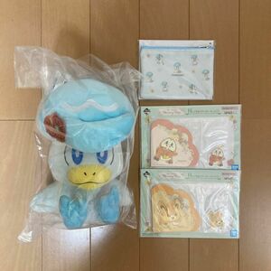 ポケモン　一番くじ　ぬいぐるみ　クワッス・ポーチ・メモ&ステッカーセット