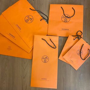 エルメス ショップ袋 ショッパー 紙袋 ショップバッグ Hermes ブランド紙袋　7枚セット