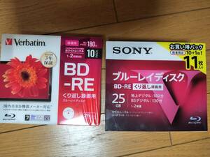  new goods unused BD-RE 25G Blue-ray disk .. return video recording SONY Verbatim 21 sheets Sony 