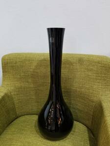 ■【56426】中古激安骨董★HOW　KURATA　CRAFT　GLASS　洋風花瓶　高さ51.5ｃｍ　直径19.7ｃｍ■