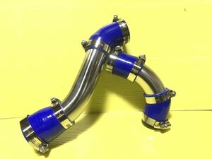 【正規商品!超人気!】ジムニー 【JA11】ターボパイプ ホース オリジナル Ver.BLUE 2点set SUS製 未使用パーツ製作!ブーストUP!送料無料