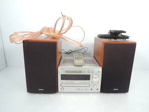 ☆現状品 DENON デノン CD/MD パーソナルオーディオシステム D-MX33MD/DENON デノン スピーカー SC-MX33 リモコン付/管理2816A20-12270002