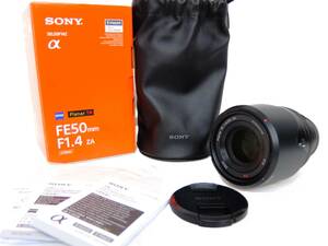 箱付き 美品 SONY カメラ レンズ ZEISS Planar FE 50mm F1.4 SEL50F14Z C506 ツァイス ソニー プラナー