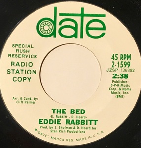 [試聴]USプロモ盤カントリー45ｓ　Eddie Rabbitt // The Bed / Holding On [EP]フォークfolkブルースbluesソウルsoul オリジナル 7