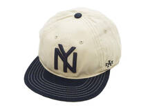 アメリカンニードル キャップ ニューヨーク・ブラックヤンキース Line Out YANKEES ベースボールキャップ 帽子 SMU700A-NBY 綿麻 新品_画像1
