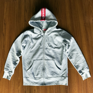 Supreme◆2014FW/Logo Tape Zip Up/Sサイズ/H.Grey シュプリーム/パーカ