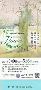 山種美術館『花 flower 華 2024』 招待券