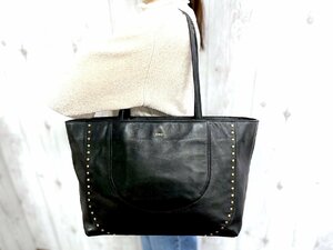 極美品 Chloe' クロエ トートバッグ ショルダーバッグ バッグ レザー 黒 A4収納可 68450