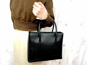 極美品 CELINE セリーヌ トートバッグ ハンドバッグ バッグ レザー 黒 A4収納可 68573