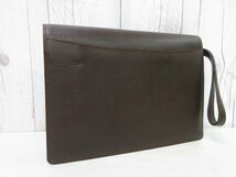 極美品 LOEWE ロエベ アナグラム セカンドバッグ ハンドバッグ バッグ レザー 茶 メンズ 68628_画像3