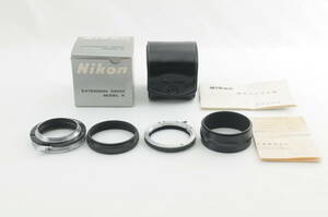 【超美品】 Nikon NIKON F用 中間リングキット EXTENSION RINGS MODEL K 元箱 取説付属 #843