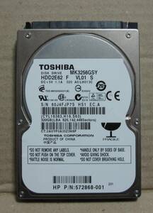 TOSHIBA MK3256GSY 320GB 使用923時間 (中古) 