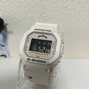 G-SHOCK カシオ CASIO ホワイト 腕時計 Gショック デジタル ジーショックジム・ビームコラボレーションモデル 美品