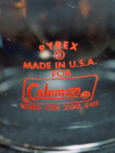 Coleman コールマン PYREX パイレックス　ビンテージ　グローブ レッドレター 赤文字 200 200A 200B 201 202 242に使えます 4