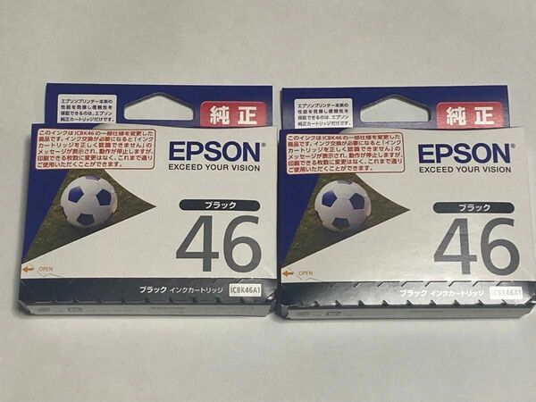 純正 EPSON インクカートリッジ サッカーボール ブラック2個セット