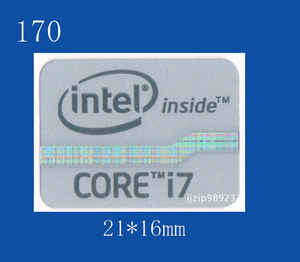 即決170【 CORE i7 】グレーエンブレムシール追加同梱発送OK■ 条件付き送料無料 未使用