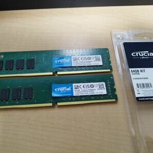 中古 Crucial DDR4-3200 32GB × 2枚組(64GB)