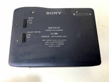 ■ SONY WALKMAN WM -RX707 ポータブル カセットプレーヤーソニーウォークマン カセットプレーヤー 当時物 保存袋 リモコン_画像3