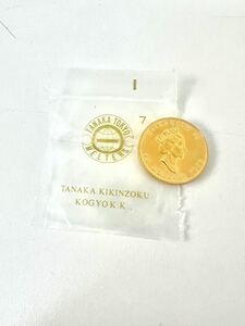 ★ メイプルリーフ金貨 1オンス 純金 24金 コイン 15.7g 田中貴金属 袋入 中古美品 1993 1/2 OZ OR PUR FINE GOLD TANAKA KIKINZOKU 