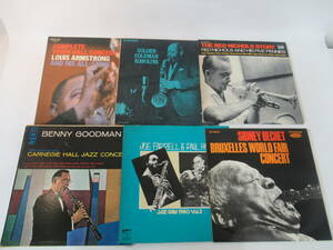 B38　ジャズ　国内盤　LPレコード　6組まとめ　Louis Armstrong、Golden Coleman Hawkinsなど swing modern jazz