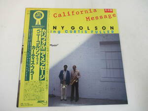 B26　ベニー・ゴルソン カリフォルニア・メッセージ【見本盤】LPレコード　※帯付き Benny Golson Curtis Fuller 国内盤　ジャズ