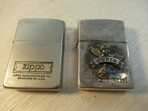 WZ16　ZIPPO 2組セット　　 CUPID　リミテッドエディション　1994年　メタル貼り　 / ヴィンテージ　表面ロゴ　1986年　　ジッポ