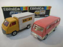 C34 tomica 黒箱　日本製　2台セット　TOYOTA HIACE 日本通運、MAZDA ライトバス　　　トヨタ　ハイエース　マツダ　箱付き_画像2