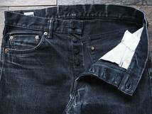 MOMOTARO JEANS 桃太郎ジーンズ B0105SP ブラックデニム ナロー w32 出陣15.7oz_画像5