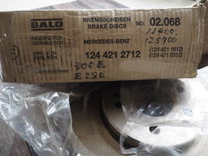 w124 Mercedes Benz BALO brake rotor Germany made middle period 320 for rear unused storage goods 