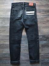 MOMOTARO JEANS 桃太郎ジーンズ B0105SP ブラックデニム ナロー w32 出陣15.7oz_画像1