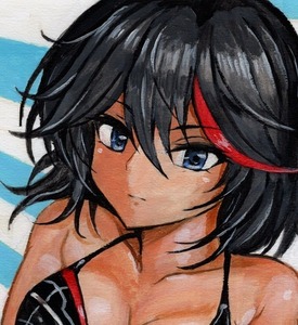 Art Auction 同人手绘艺术品插图 Kill la Kill Ryuko Matoi B5 水彩, 漫画, 动漫周边, 手绘插图