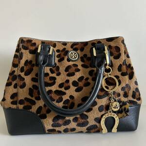 Tory Burch トリーバーチ ハンドバッグ レオパード 豹柄 ハラコ 