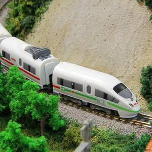 Z gauge DB ICE3 BR406 Green Stripes free shipping railroad model structure geo llama Germany Europe abroad international line specification DB environment protection 