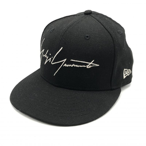 【中古】Yohji Yamamoto × NEW ERA キャップ 7 5/8 HR-H42-978 ブラック ヨウジヤマモト ニューエラ[240010421630]