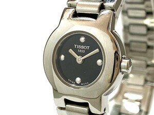 1円～ 中古 駆動OK TISSOT ティソ G331K ラウンド SS 2針 黒文字盤 レディース 腕 時計 クォーツ